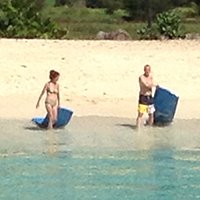 Fun on the beach in Antigua